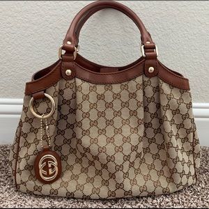 Authentic Gucci Sukey GG Canvas Tote